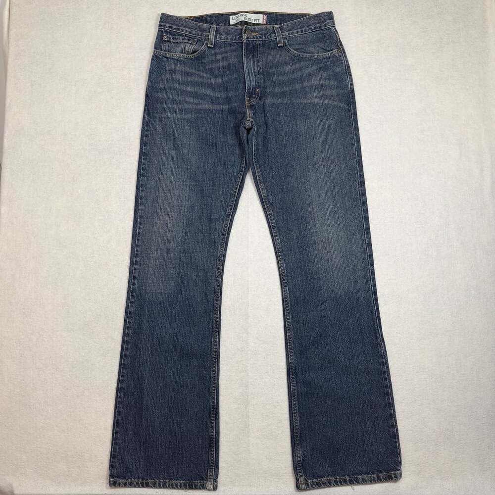 Y2k Levis Jeans Mens 34x34 527 Low Rise Boot Fit Blue Denim
